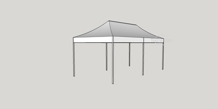 vouwtent 3x6 alumilium frame dakzeil polyester