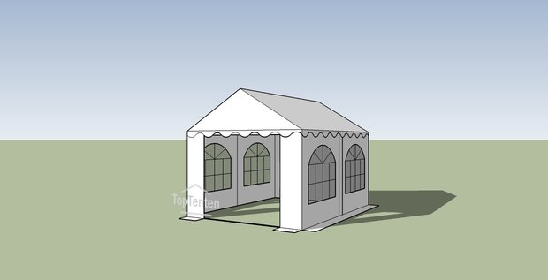 partytent pvc premium grondframe en dakversterking 3x4