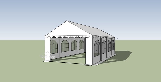 partytent pvc premium grondframe en dakversterking 4x8