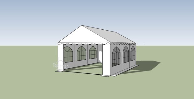 partytent pvc premium grondframe en dakversterking 4x6