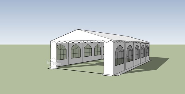 partytent pvc premium grondframe en dakversterking 5x10