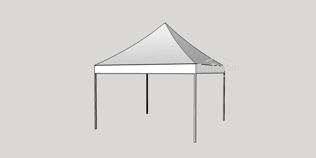 vouwtent 3x3 aluminium frame met polyester dakzeil