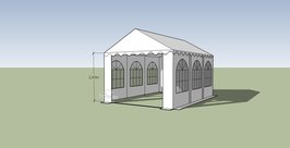 PVC Partytent 4x6m Professional XXL 2.60m