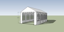 PVC Partytent 4x8m Professional XXL 2.60m