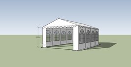 PVC Partytent 5x8m Professional XXL 2.60m
