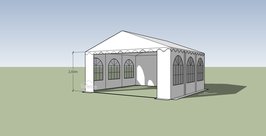 PVC Partytent 6x6m Professional XXL 2.60m