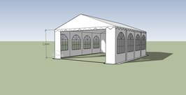 PVC Partytent 6x8m Professional XXL 2.60m