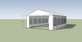 PVC Partytent 6x10m Professional XXL 2.60m